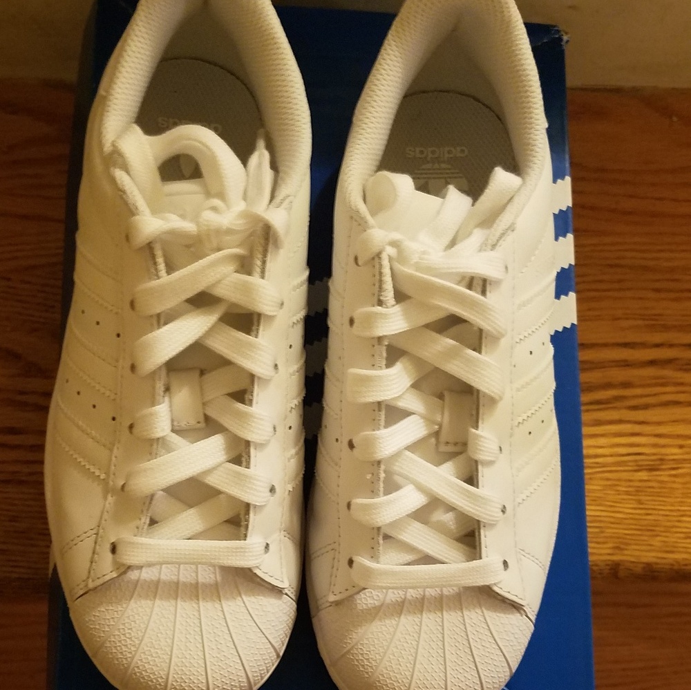All White Superstar Adidas